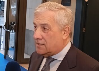 Il ministro degli Esteri, Antonio Tajani, al pre-vertice del Ppe [Bruxelles, 17 ottobre 2024. Foto: Emanuele Bonini]