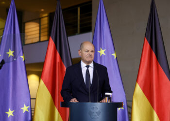 Il Cancelliere Olaf Scholz. Credit: Odd Andersen / AFP